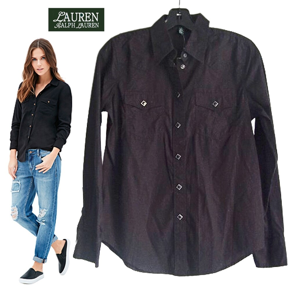 Lauren Jeans Co Ralph Lauren NEW Western Snap Button Shirt S